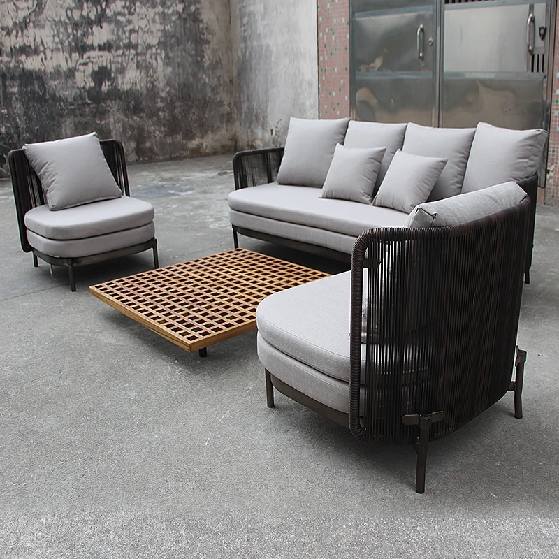 Outdoor Furniture Factory - Modern Style Aluminium Garden Sofa Set