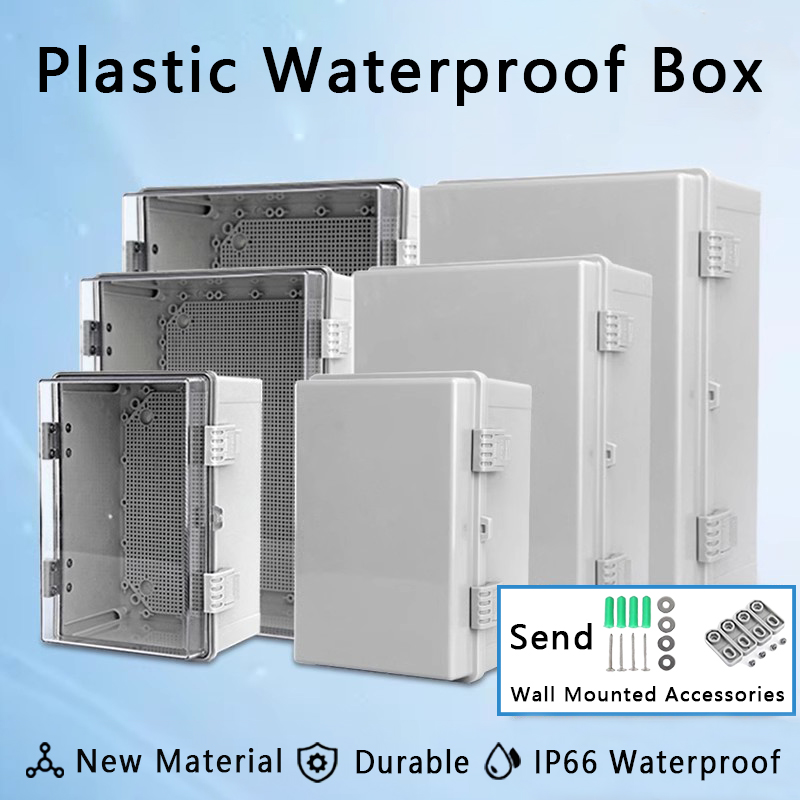 Outdoor Furniture Outlet - IP66 Waterproof Gray/Transparent Cover Enclosure Power