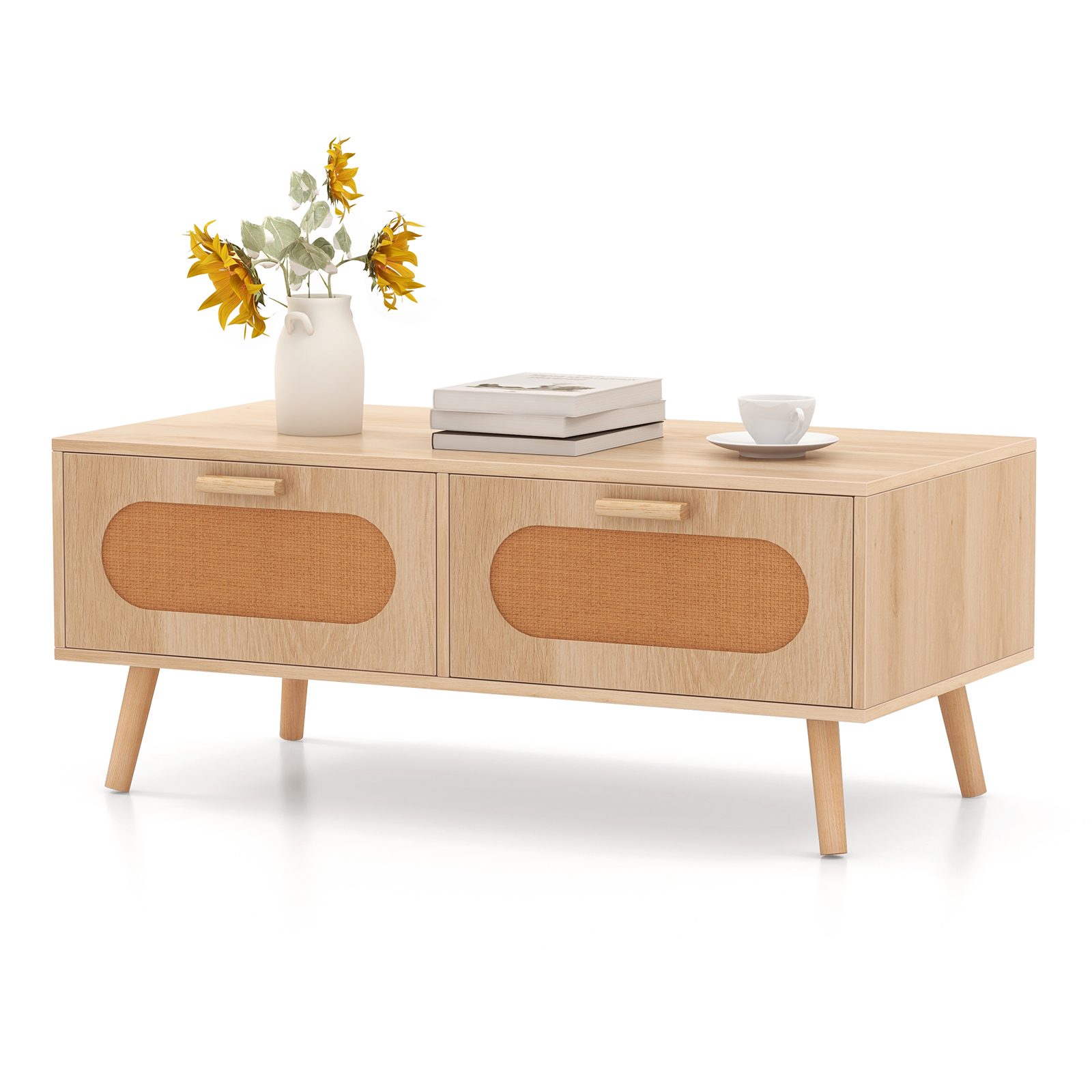 Outdoor Furniture Rh - Rattan Coffee Table Mid Century Modern
