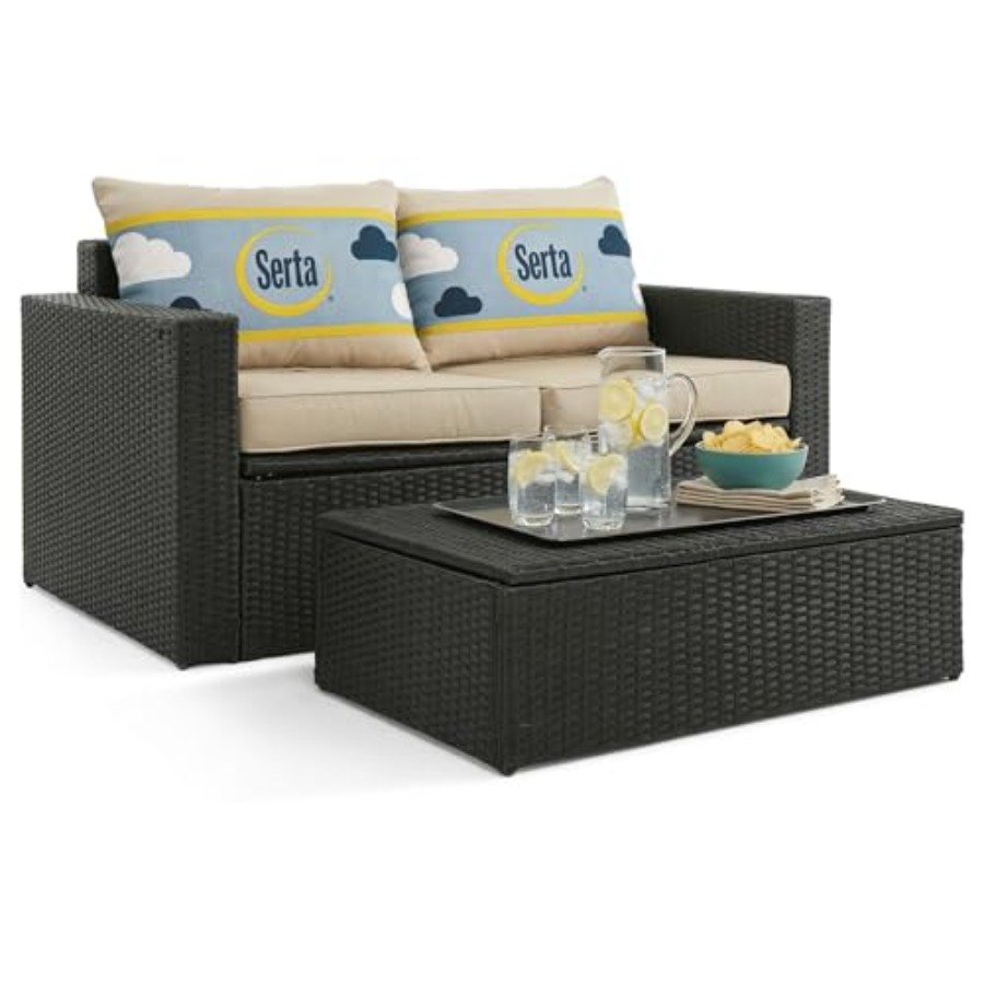 Outdoor Furniture With Storage For Cushions - Outdoor patio furniture set for porch,