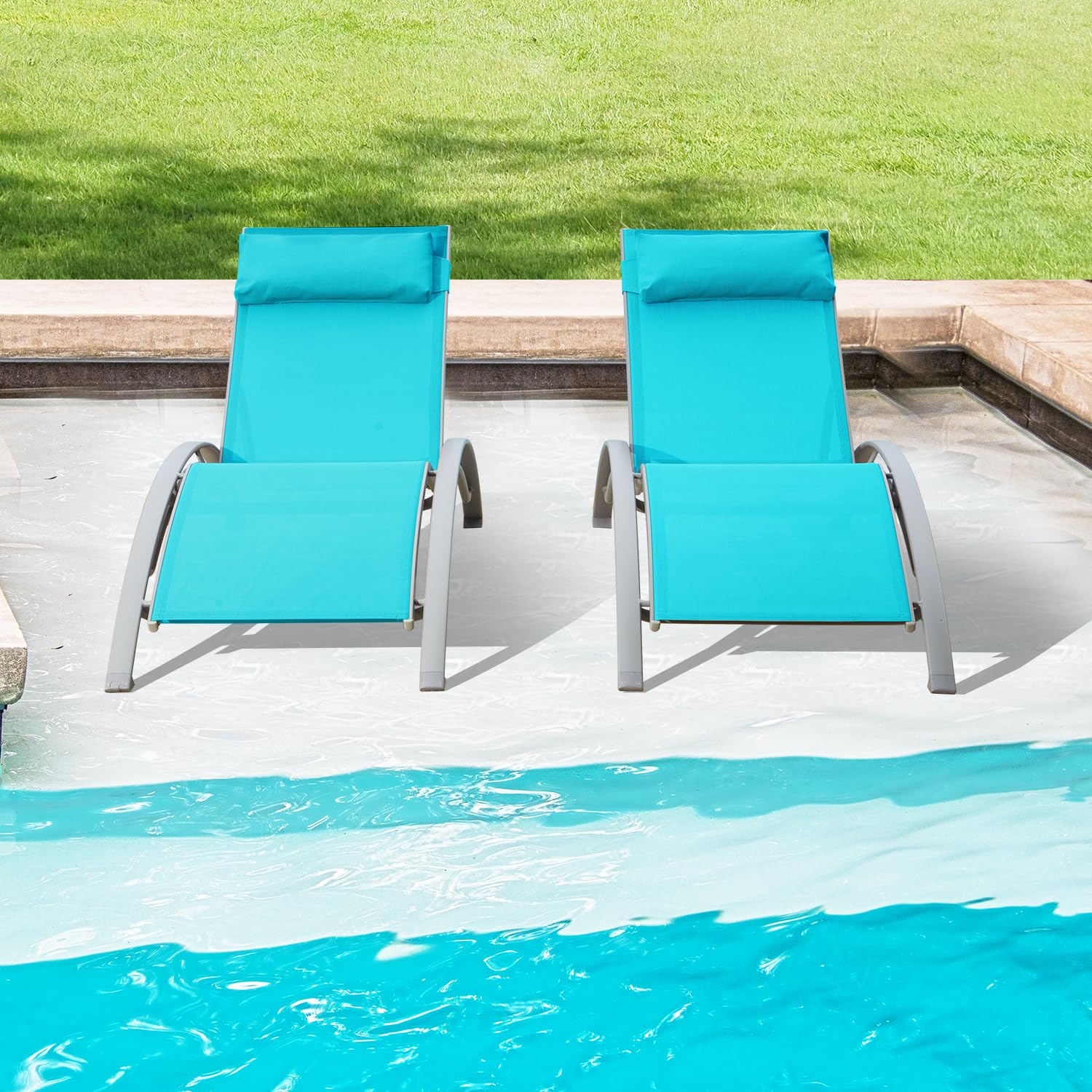 Aluminum Outdoor Sun Loungers  - đánh giá và giá Deck Chair Lounger