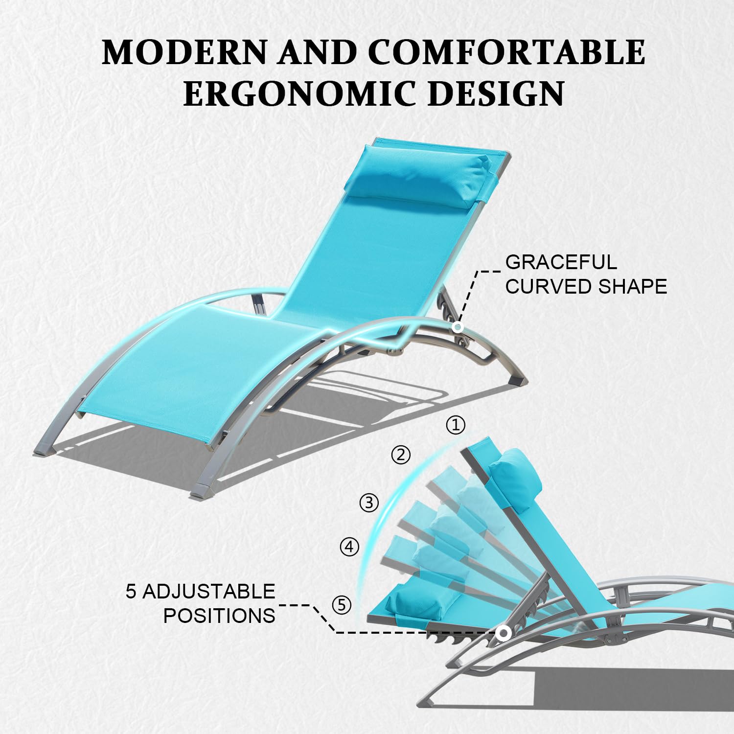 Aluminum Outdoor Sun Loungers  - đánh giá và giá Deck Chair Lounger
