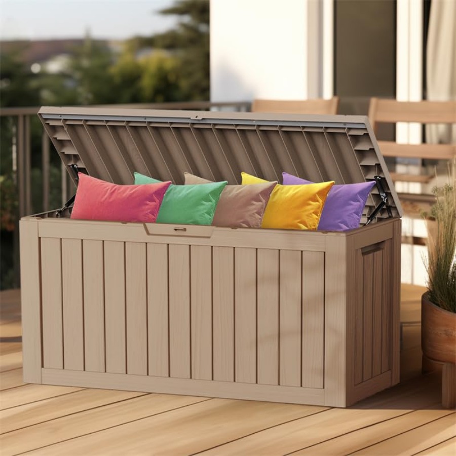 Outdoor Deck Box Waterproof Re - đánh giá và giá Outdoor Furniture With Storage For Cushions