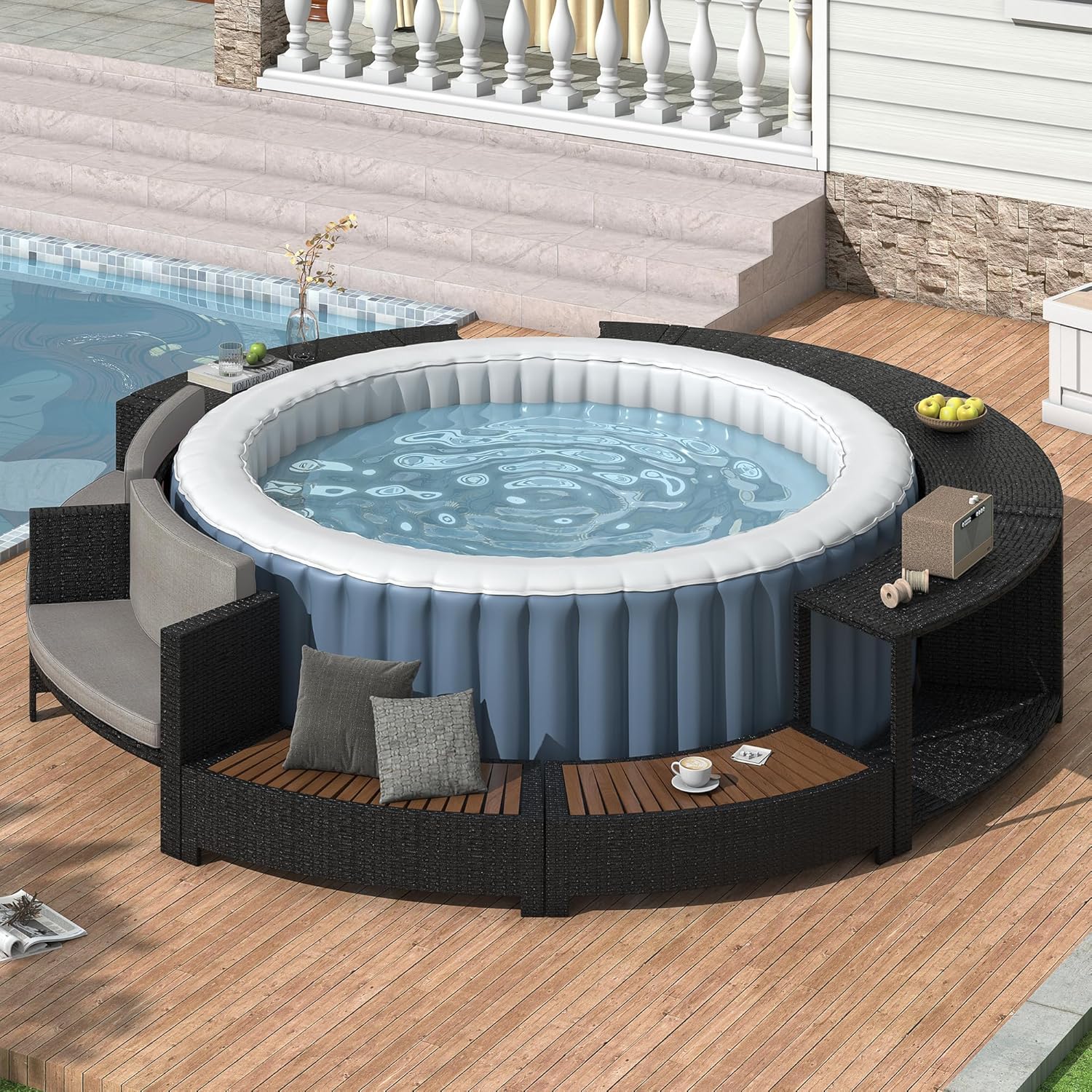 Rattan Patio Sofa Set with Sto - đánh giá và giá Outdoor Furniture With Storage For Cushions