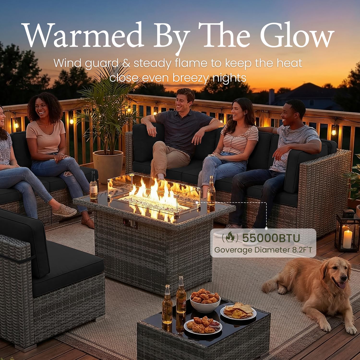 8 Piece Patio Furniture Set wi - đánh giá và giá Outdoor Furniture Rh