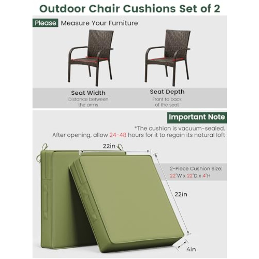 Outdoor chair cushion for pati - đánh giá và giá Outdoor Furniture Cushions 22 X 22