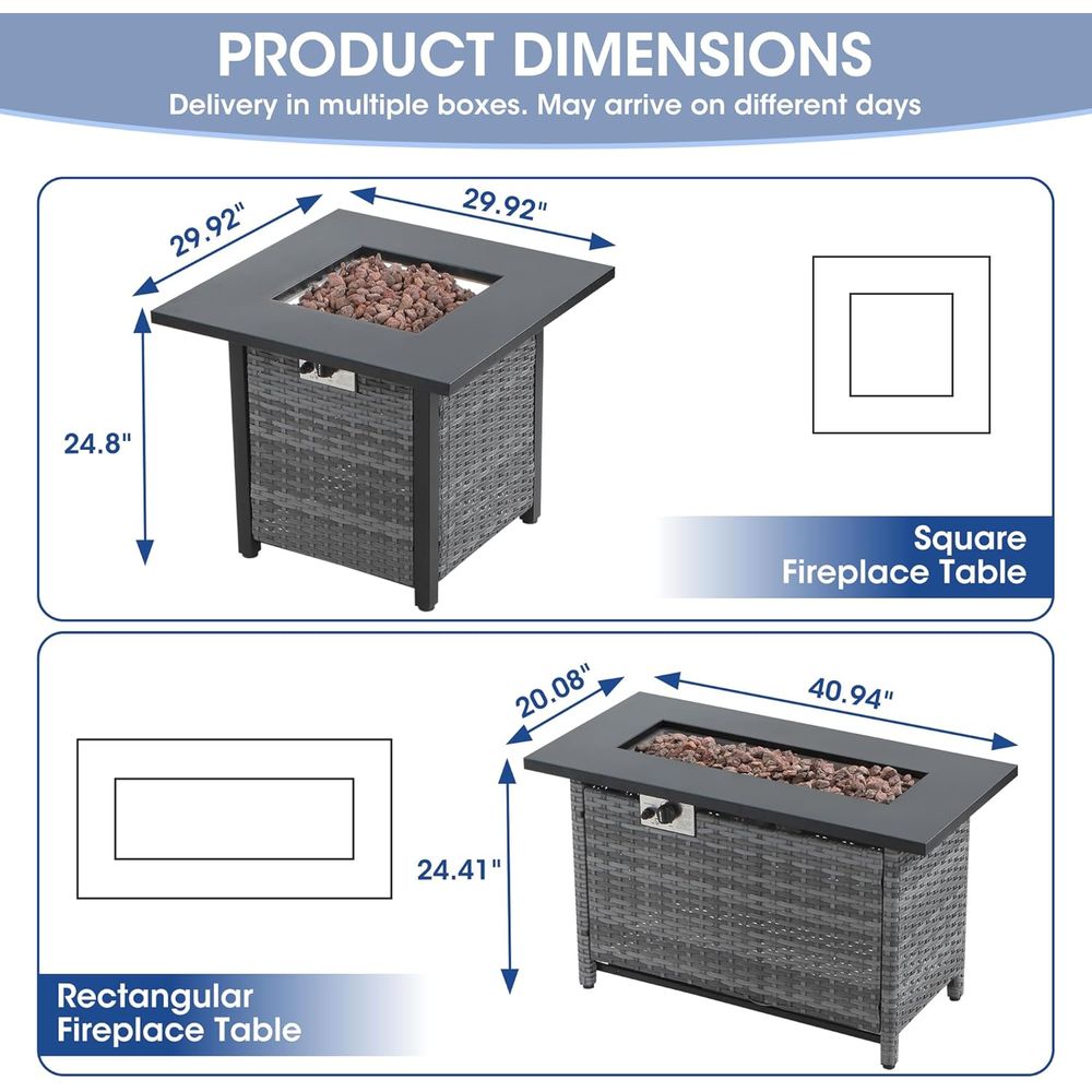 5-Piece Patio Furniture Set wi - đánh giá và giá Outdoor Furniture Fire Pit Set