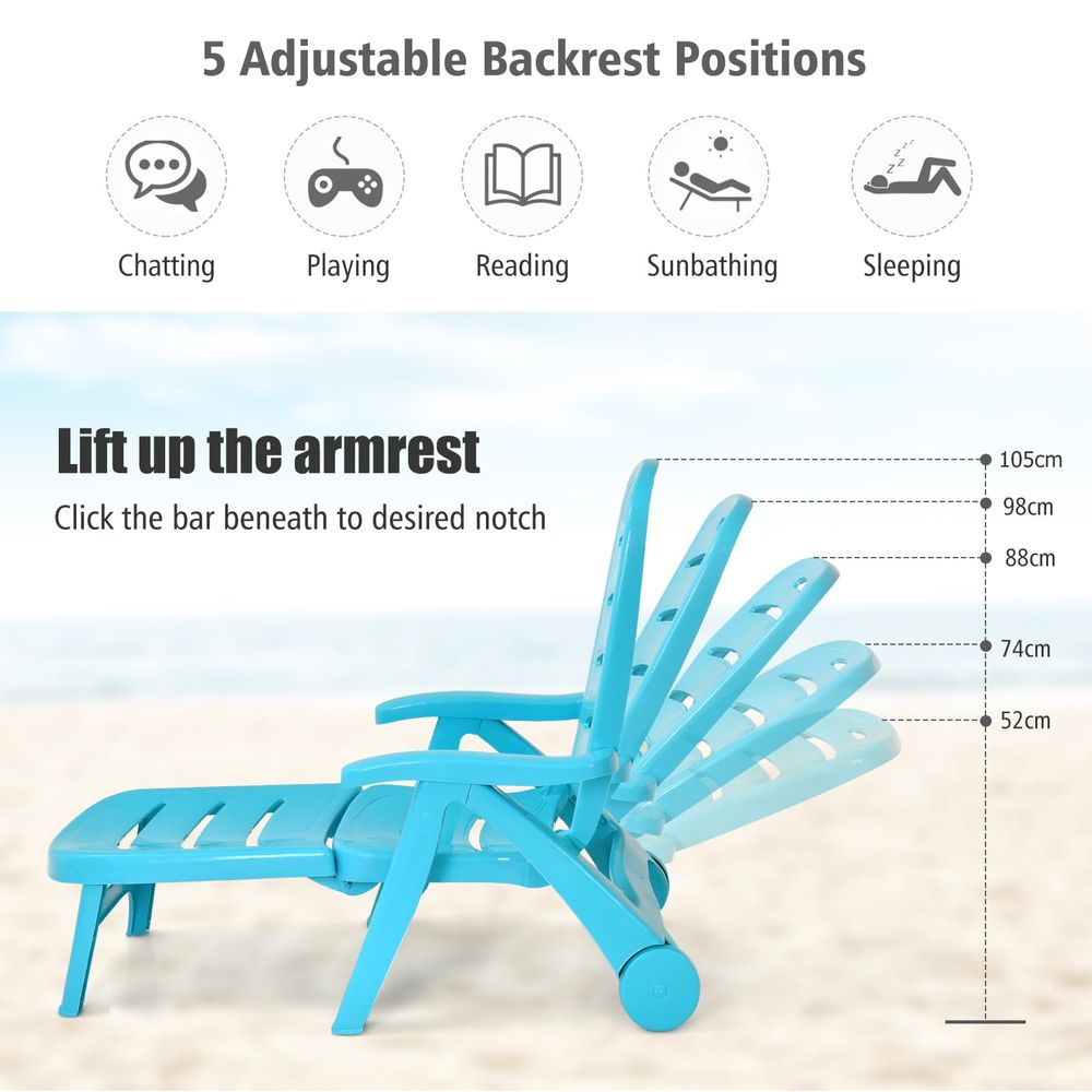 Sun Lounger, 5Position Adjusta - đánh giá và giá Deck Chair Lounger