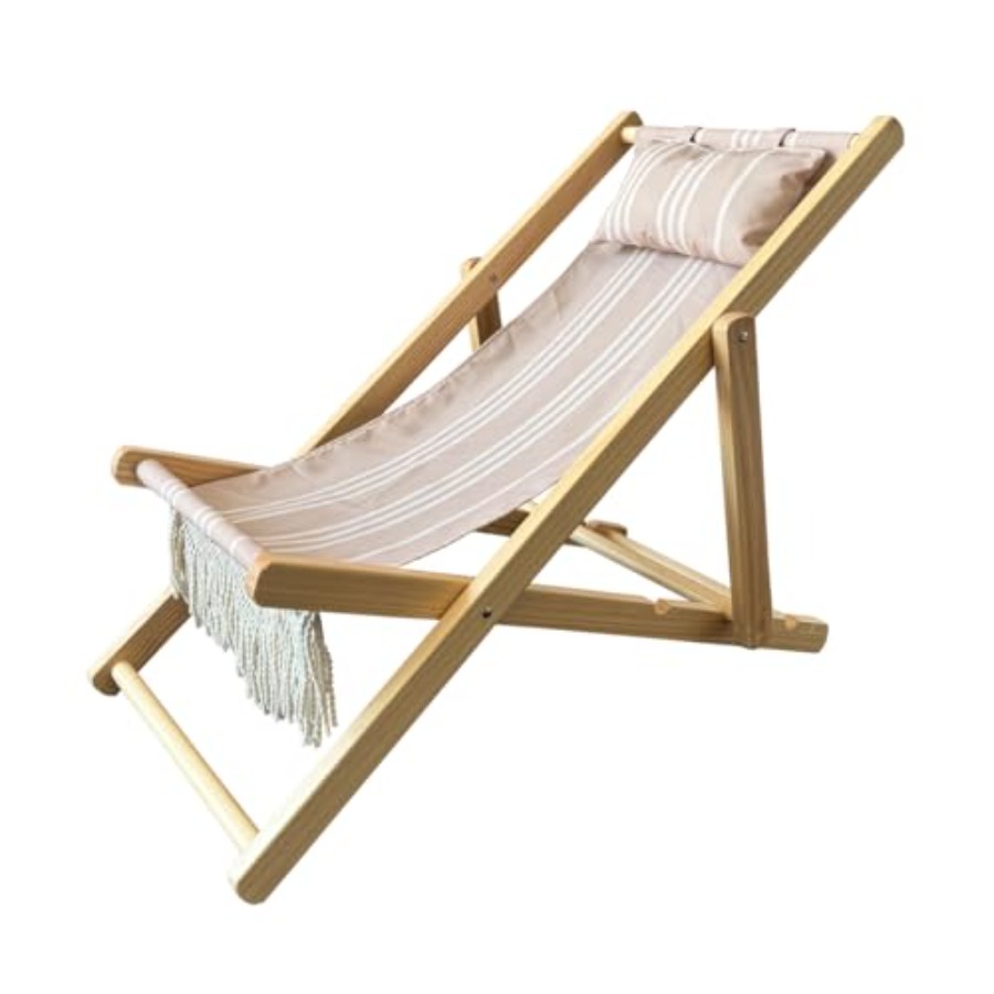 Vintage Sun Lounger Sling Chai - đánh giá và giá Deck Chair Lounger