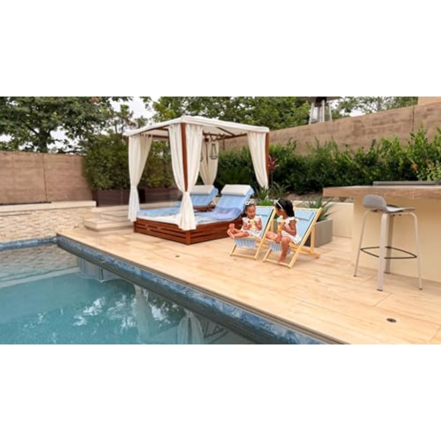 Vintage Sun Lounger Sling Chai - đánh giá và giá Deck Chair Lounger