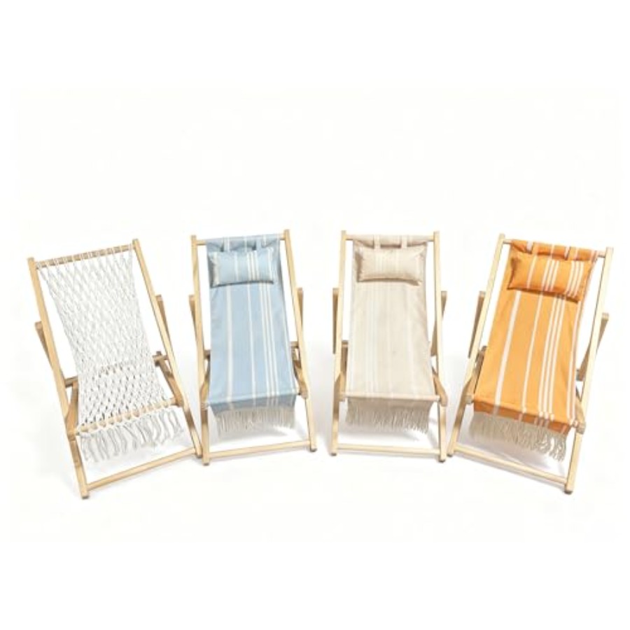 Vintage Sun Lounger Sling Chai - đánh giá và giá Deck Chair Lounger