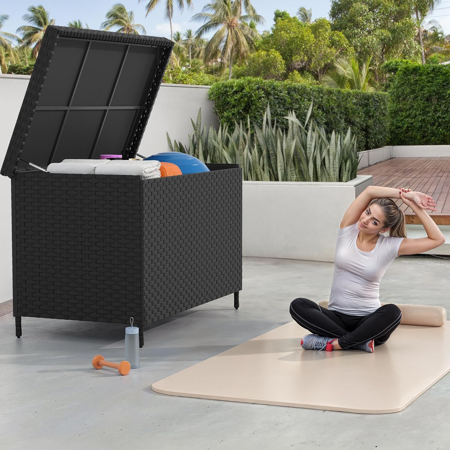 230 gal outdoor storage box, x - đánh giá và giá Outdoor Furniture With Storage For Cushions