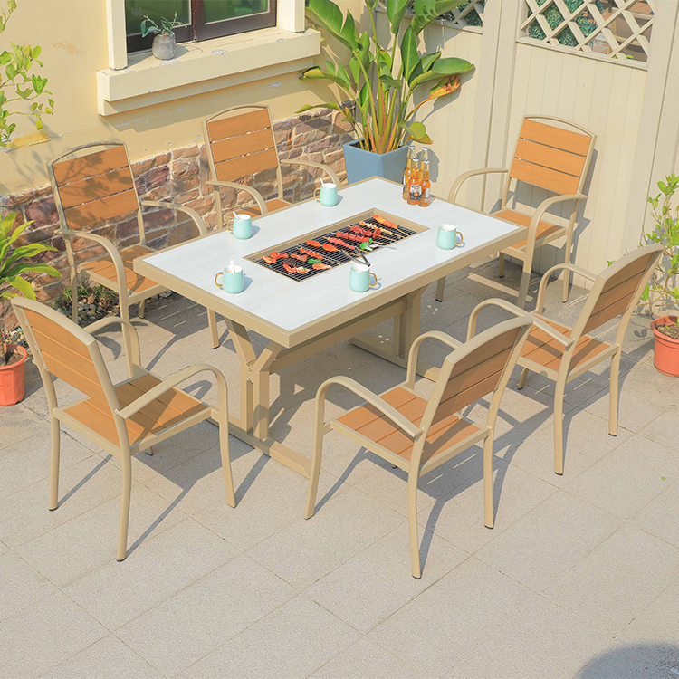 Hot Sale Cast Aluminum Fire Pi - đánh giá và giá Outdoor Furniture Fire Pit Set