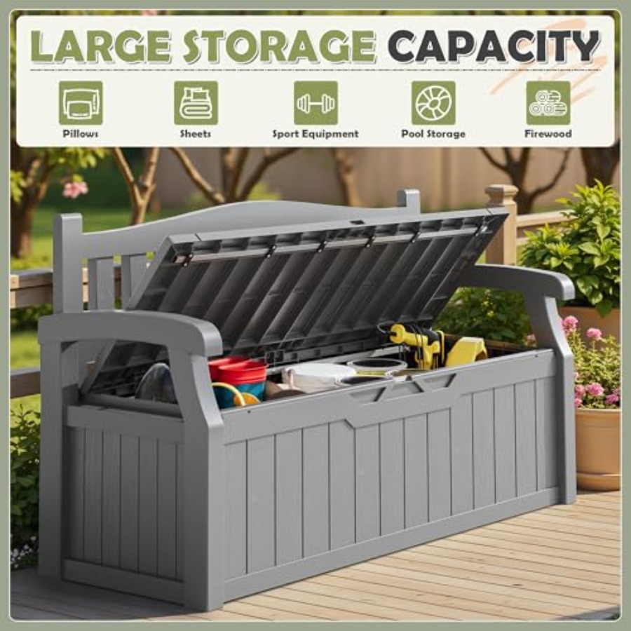 75 Gallon Outdoor Storage Benc - đánh giá và giá Outdoor Furniture With Storage For Cushions