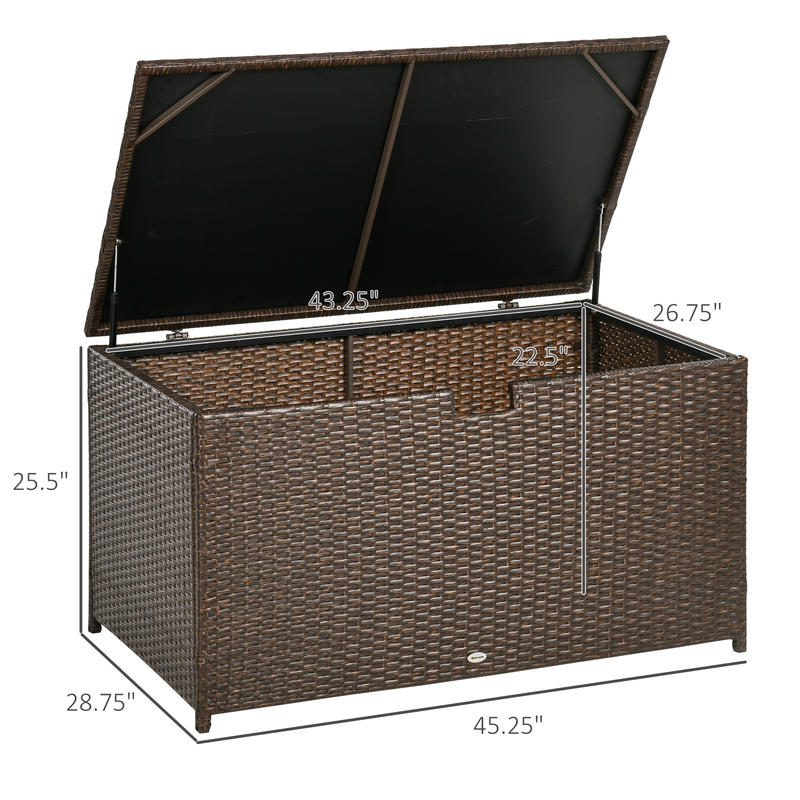 113 Gallon Outdoor Storage Box - đánh giá và giá Outdoor Furniture With Storage For Cushions