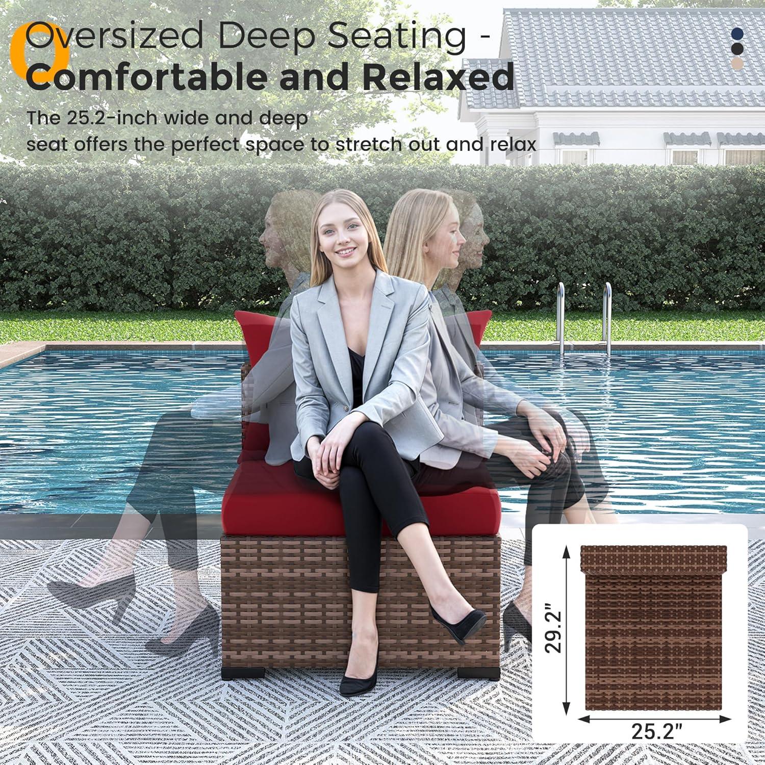 8pc All-Weather Wicker Section - đánh giá và giá Outdoor Furniture Fire Pit Set