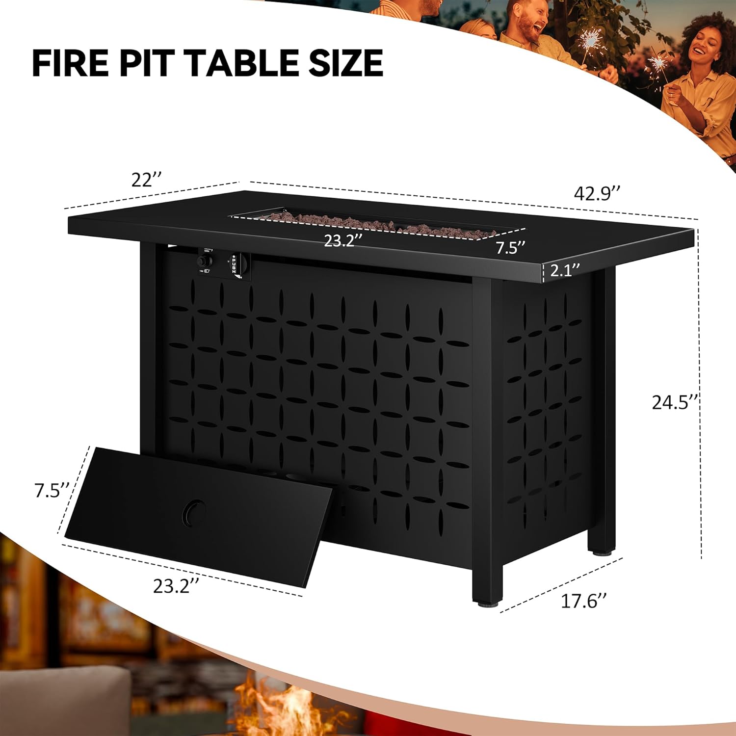 7 Piece Patio Furniture Set wi - đánh giá và giá Outdoor Furniture Fire Pit Set