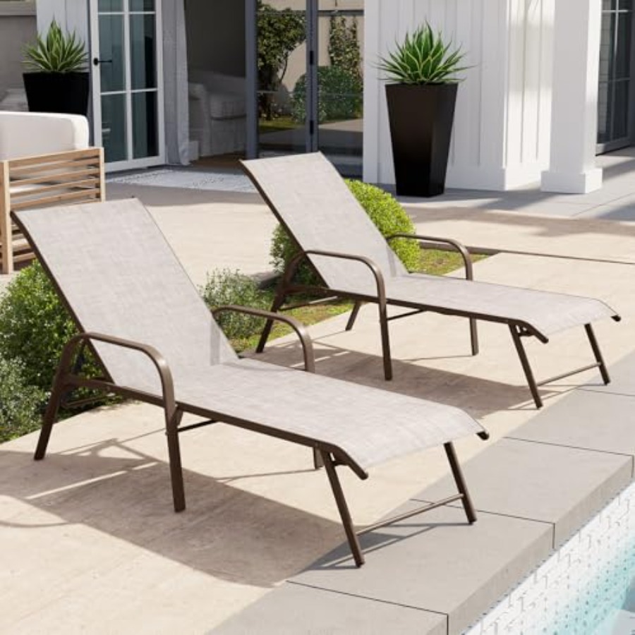 Outdoor Lounge Chair Set of 2  - đánh giá và giá Deck Chair Lounger