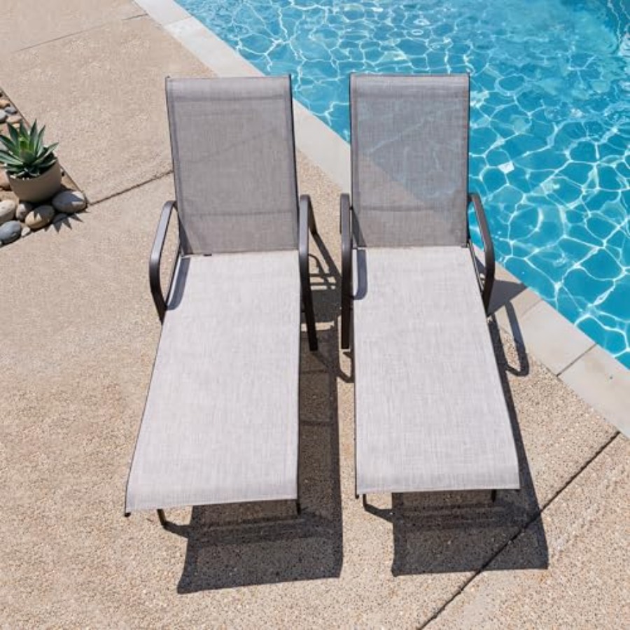 Outdoor Lounge Chair Set of 2  - đánh giá và giá Deck Chair Lounger