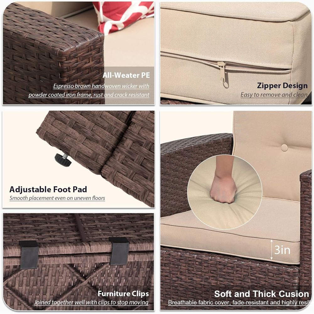 8-Piece Outdoor Patio Furnitur - đánh giá và giá Outdoor Furniture With Storage For Cushions