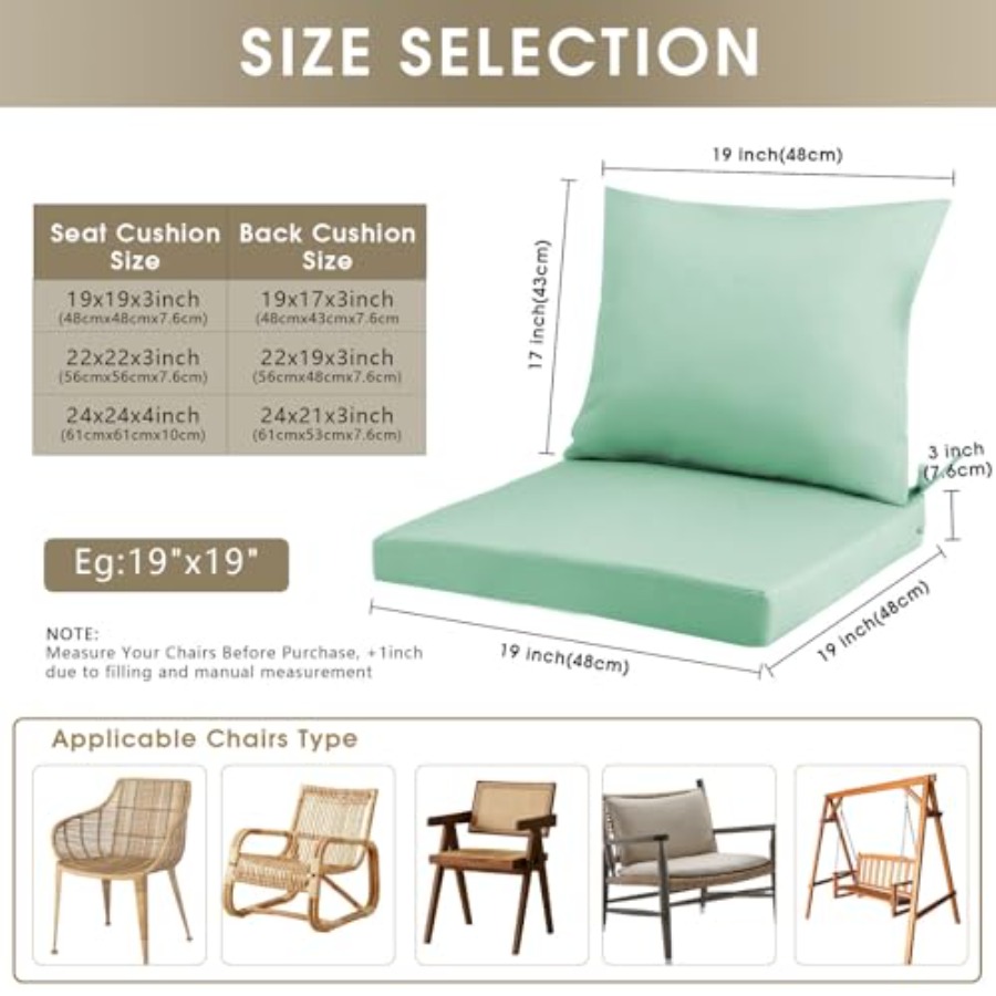 Outdoor Seat Cushion Set 22 x  - đánh giá và giá Outdoor Furniture Cushions 22 X 22