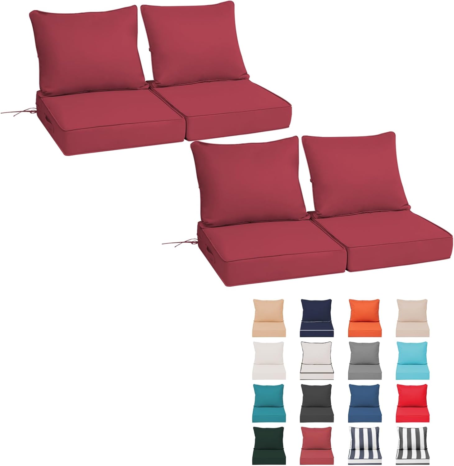 Outdoor Chair Cushions 4 Set,  - đánh giá và giá Outdoor Furniture Cushions 22 X 22