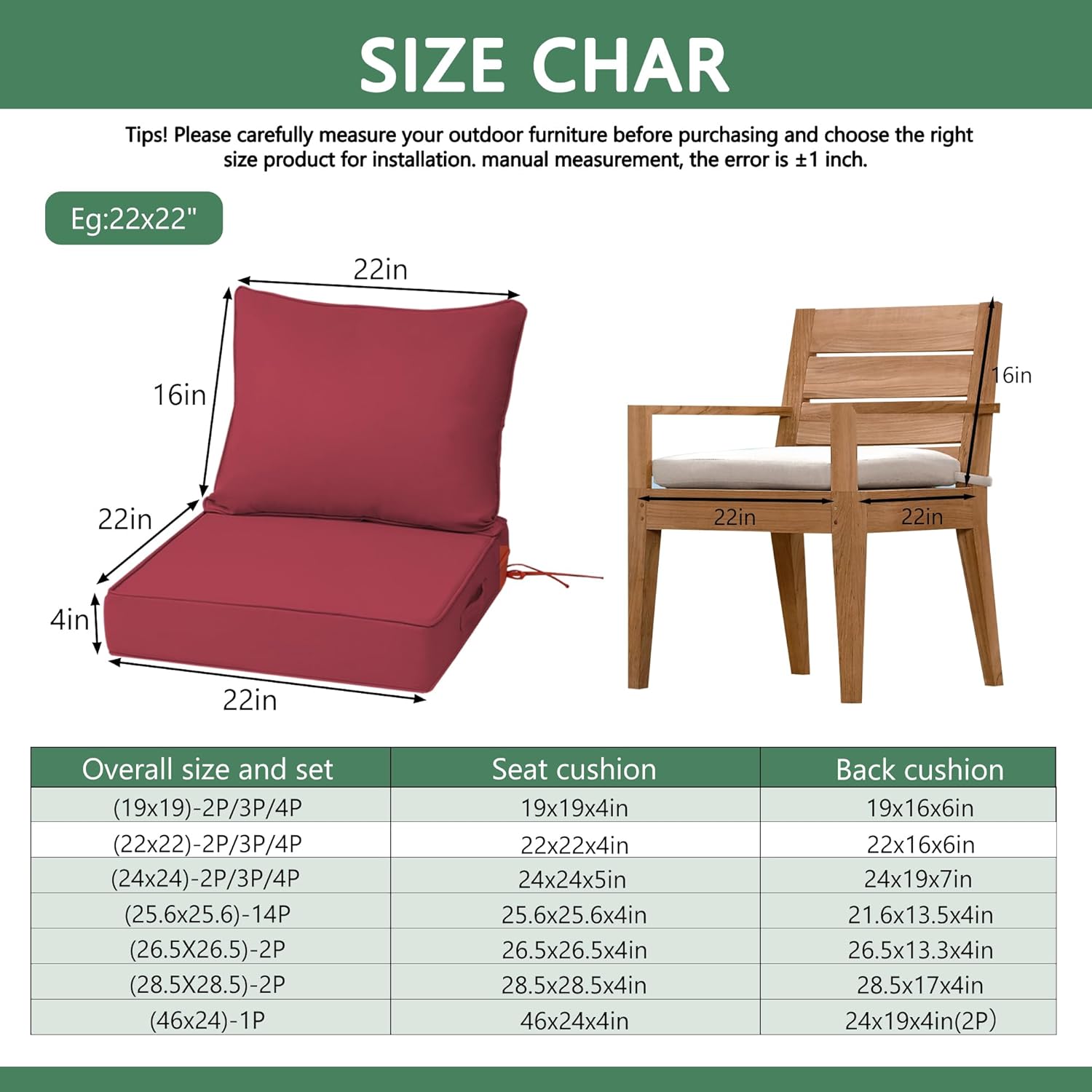 Outdoor Chair Cushions 4 Set,  - đánh giá và giá Outdoor Furniture Cushions 22 X 22