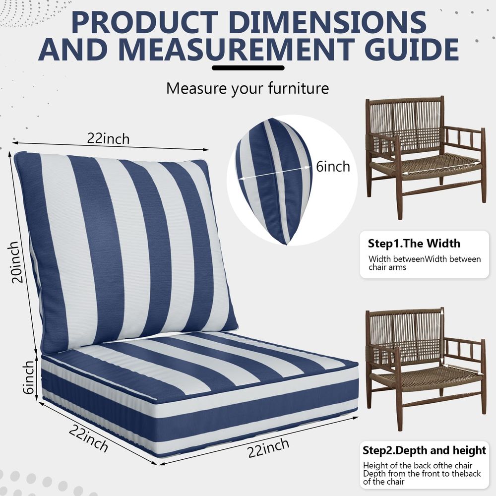 x 22 x 6 Outdoor Deep Seat Cus - đánh giá và giá Outdoor Furniture Cushions 22 X 22