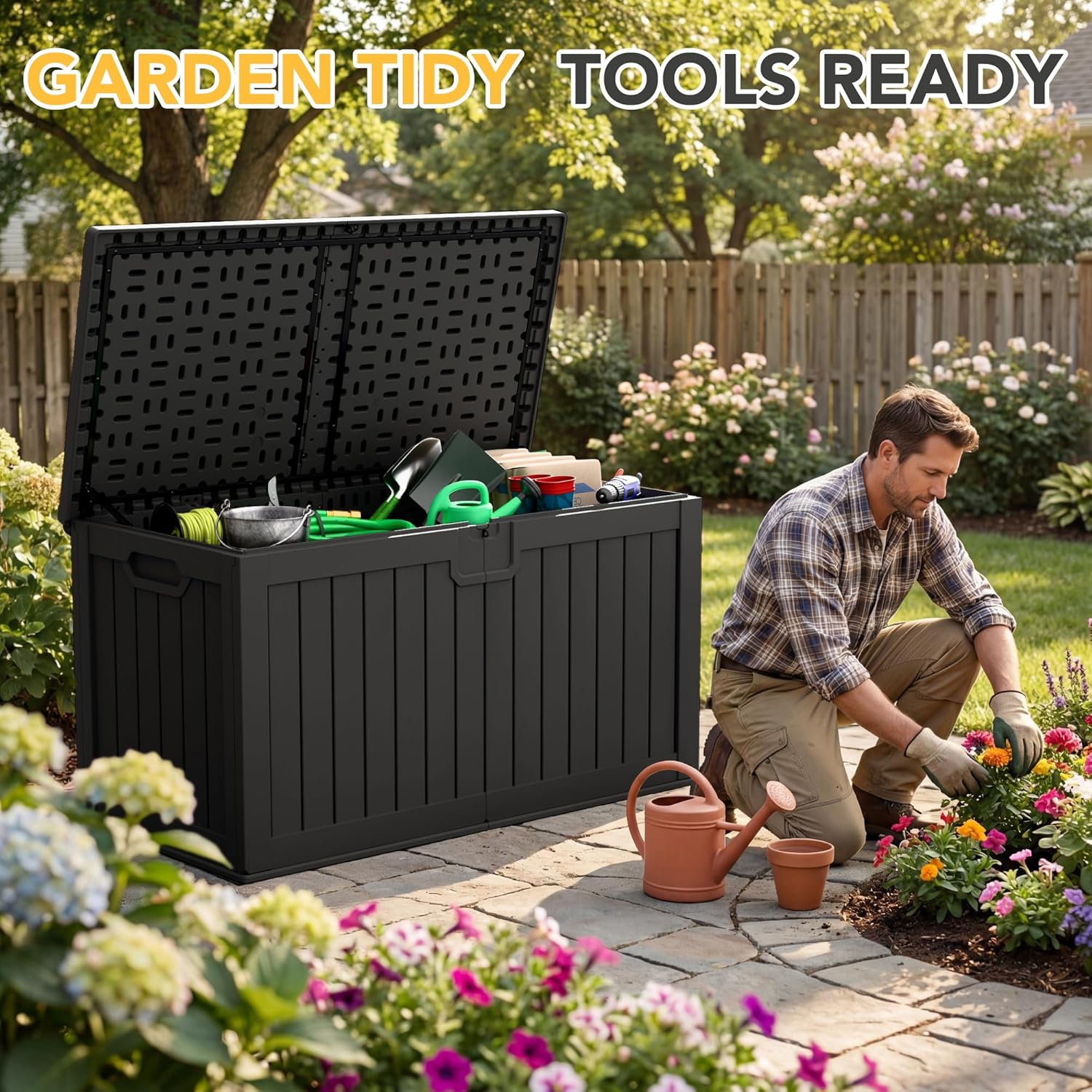 240 HDPE Deck Box Outdoor Indo - đánh giá và giá Outdoor Furniture With Storage For Cushions