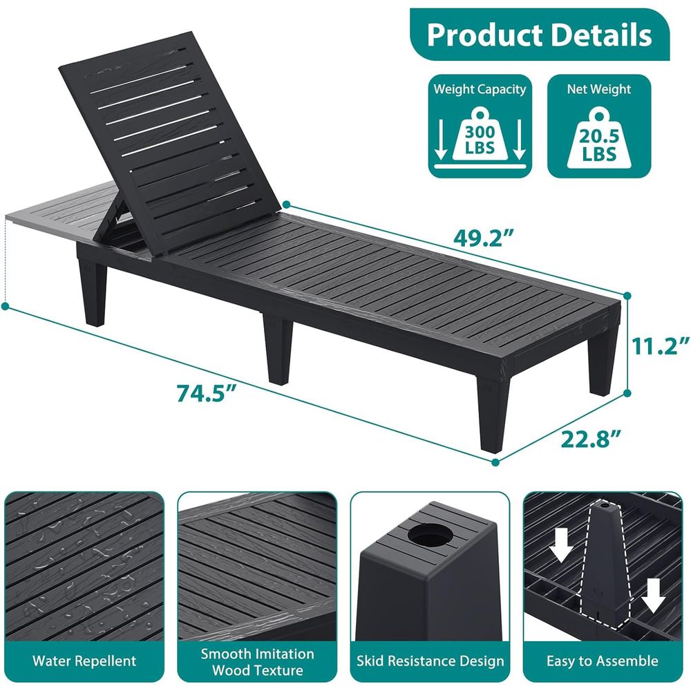 Weather-Resistant Outdoor Loun - đánh giá và giá Deck Chair Lounger