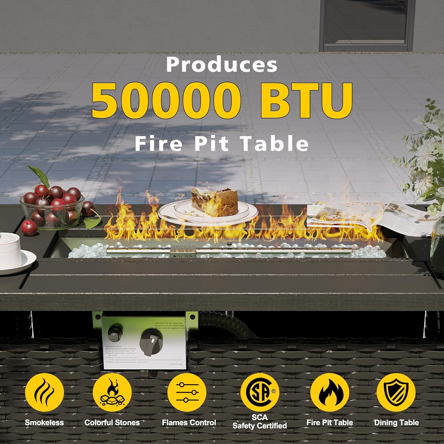 Patio Furniture Set with Fire  - đánh giá và giá Outdoor Furniture Fire Pit Set