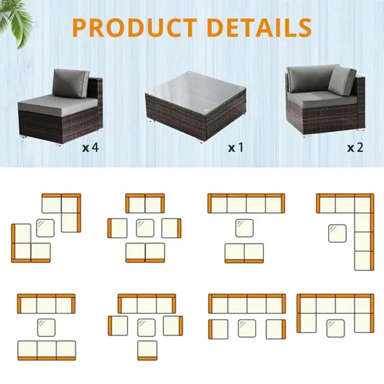Practical Diverse Patio Rattan - đánh giá và giá Outdoor Furniture Factory