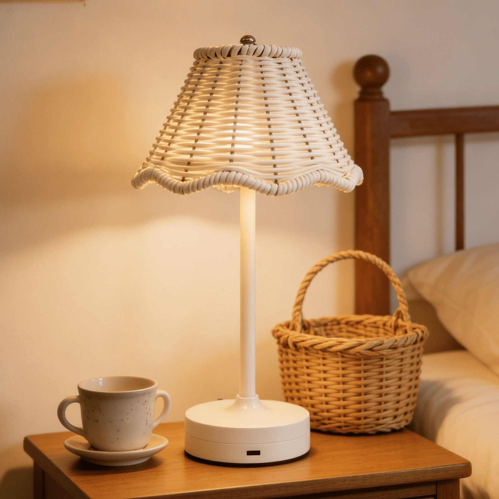 LED Vintage Rattan Table Lamp  - đánh giá và giá Outdoor Furniture Rh