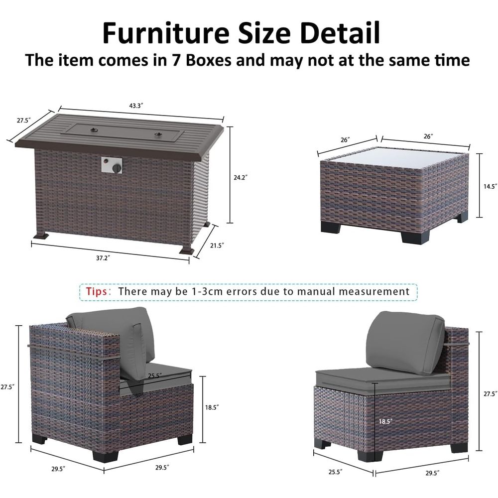 13-Piece Outdoor Sectional Pat - đánh giá và giá Outdoor Furniture Fire Pit Set