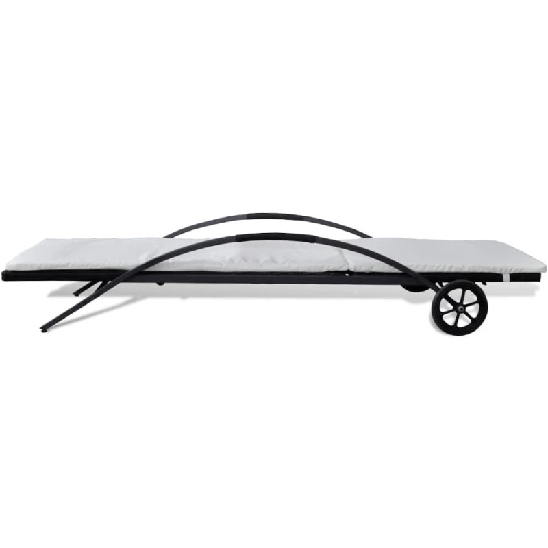 Sun Lounger Black, Cream White - đánh giá và giá Deck Chair Lounger