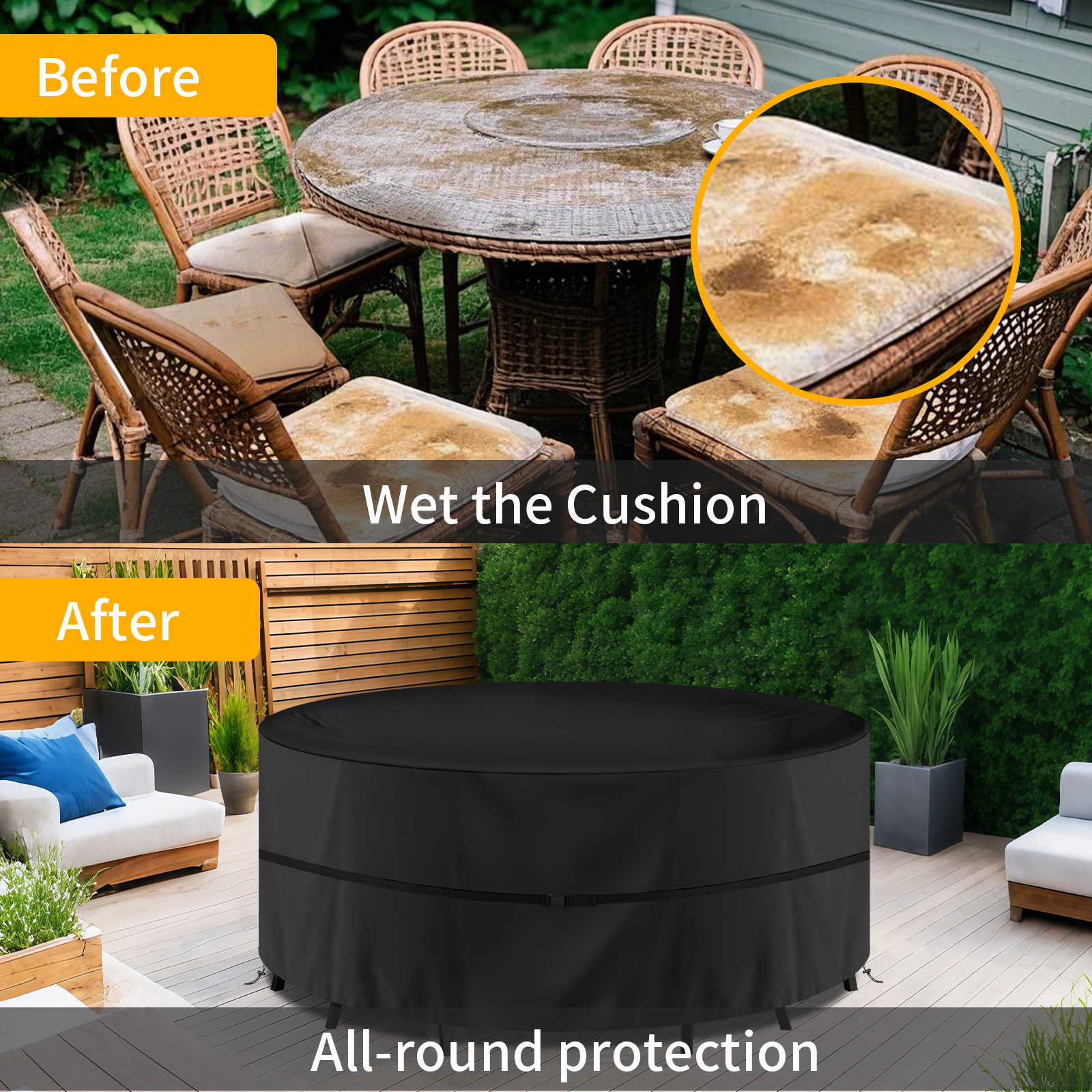Round Waterproof Garden Furnit - đánh giá và giá Outdoor Furniture Varnish