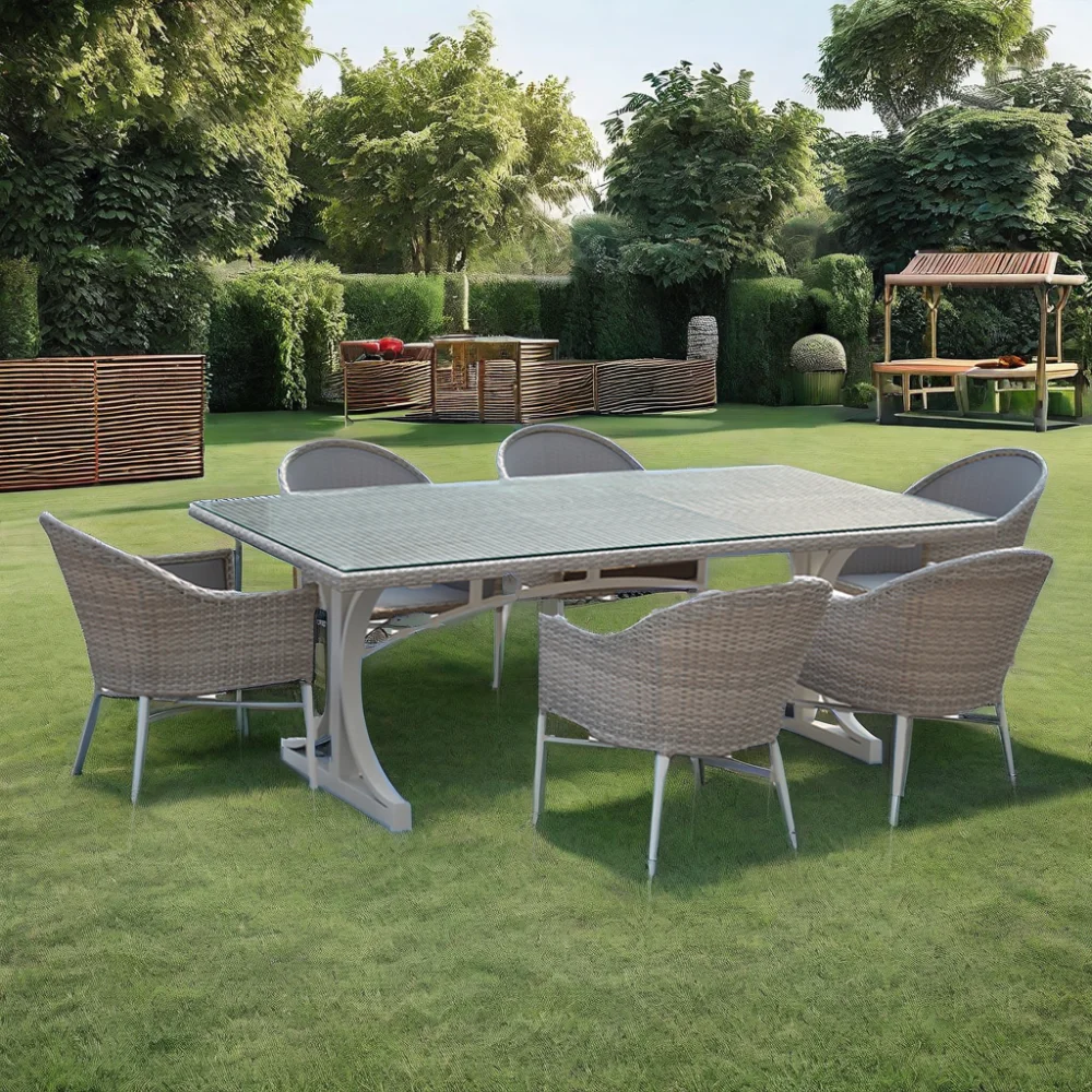 Discount 7 Pieces Luxury PE Ra - đánh giá và giá Outdoor Furniture Factory