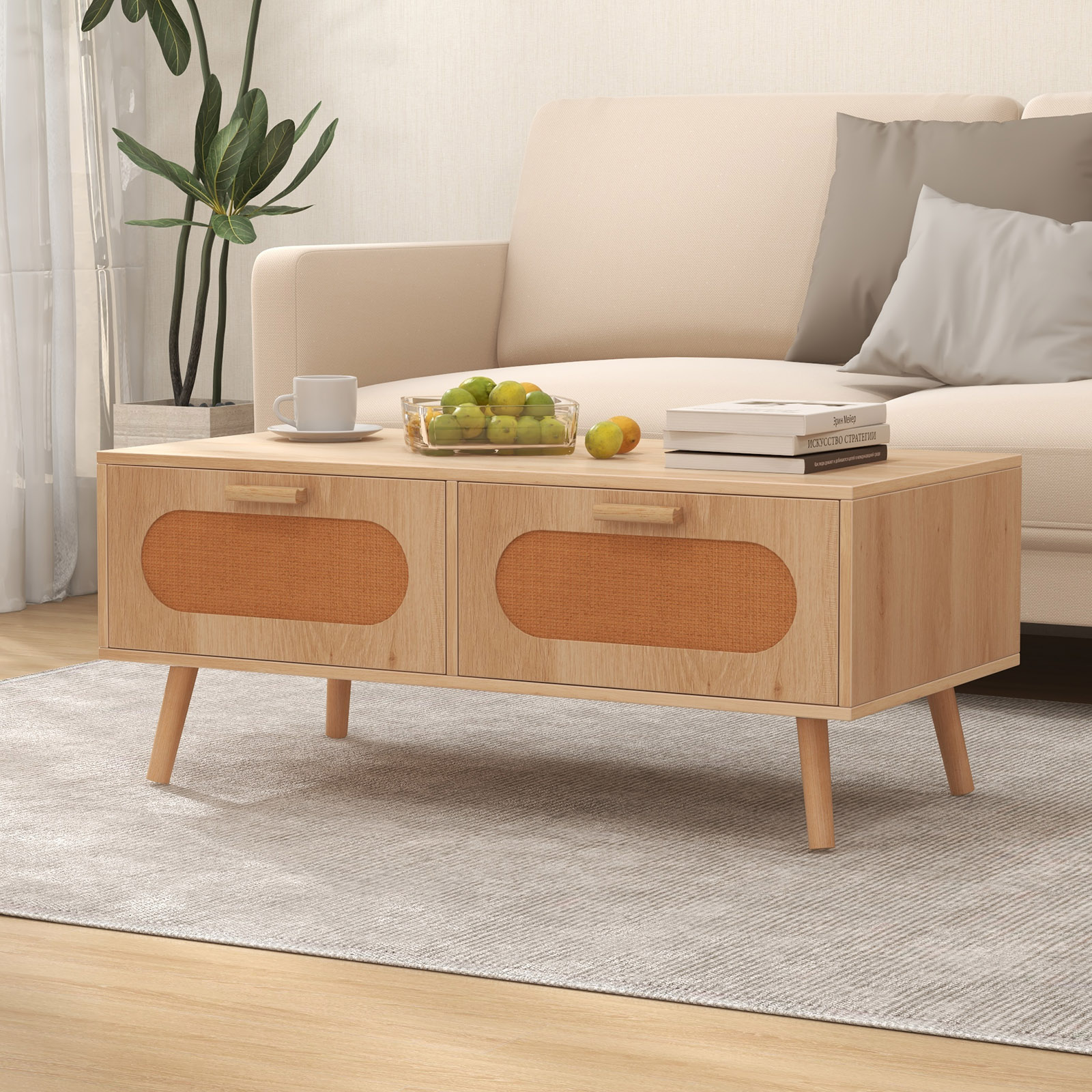 Rattan Coffee Table Mid Centur - đánh giá và giá Outdoor Furniture Rh