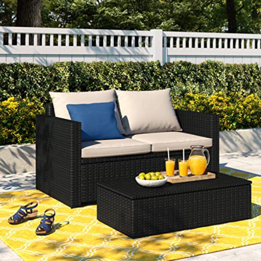 Outdoor patio furniture set fo - đánh giá và giá Outdoor Furniture With Storage For Cushions
