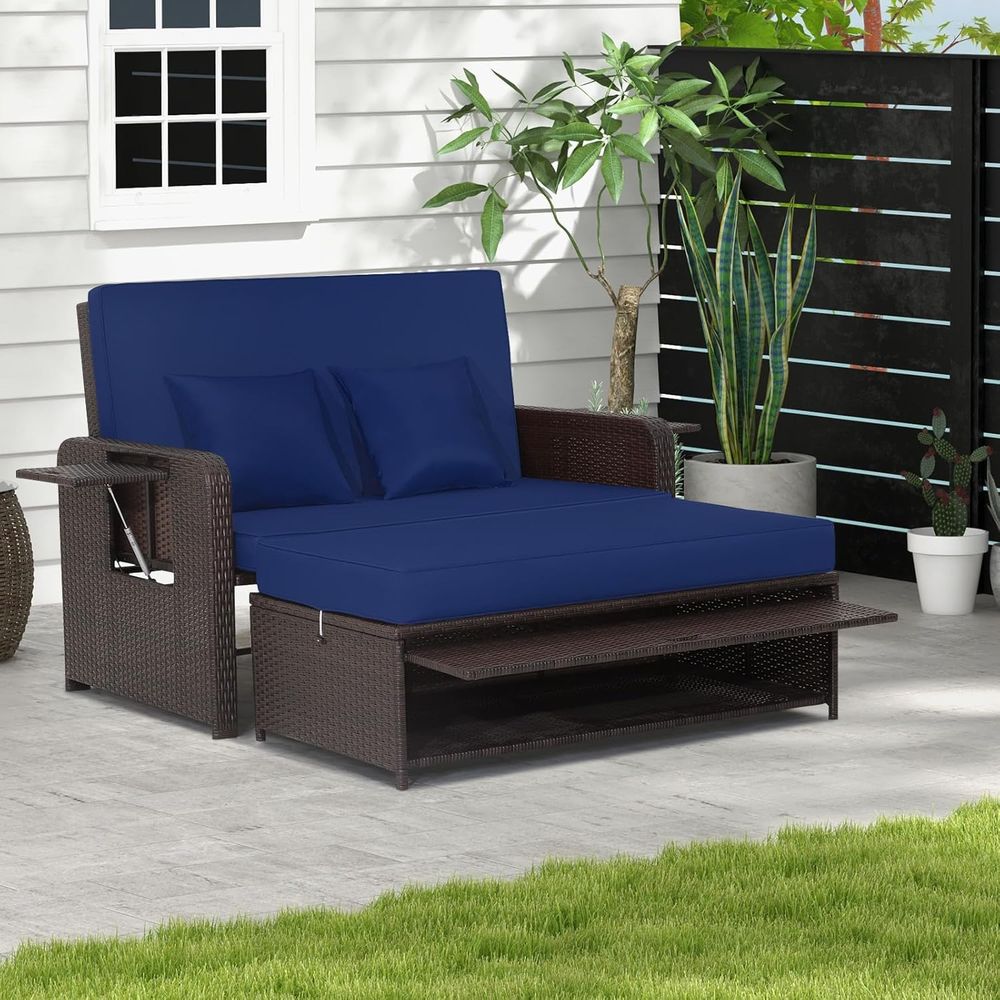 Outdoor Wicker Daybed Loveseat - đánh giá và giá Outdoor Furniture With Storage For Cushions