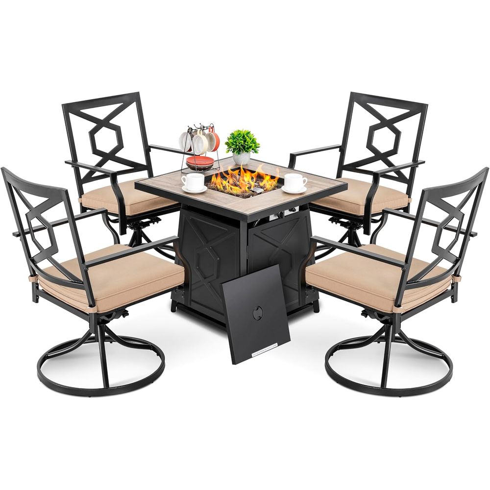 5-Piece Outdoor Patio Furnitur - đánh giá và giá Outdoor Furniture Fire Pit Set