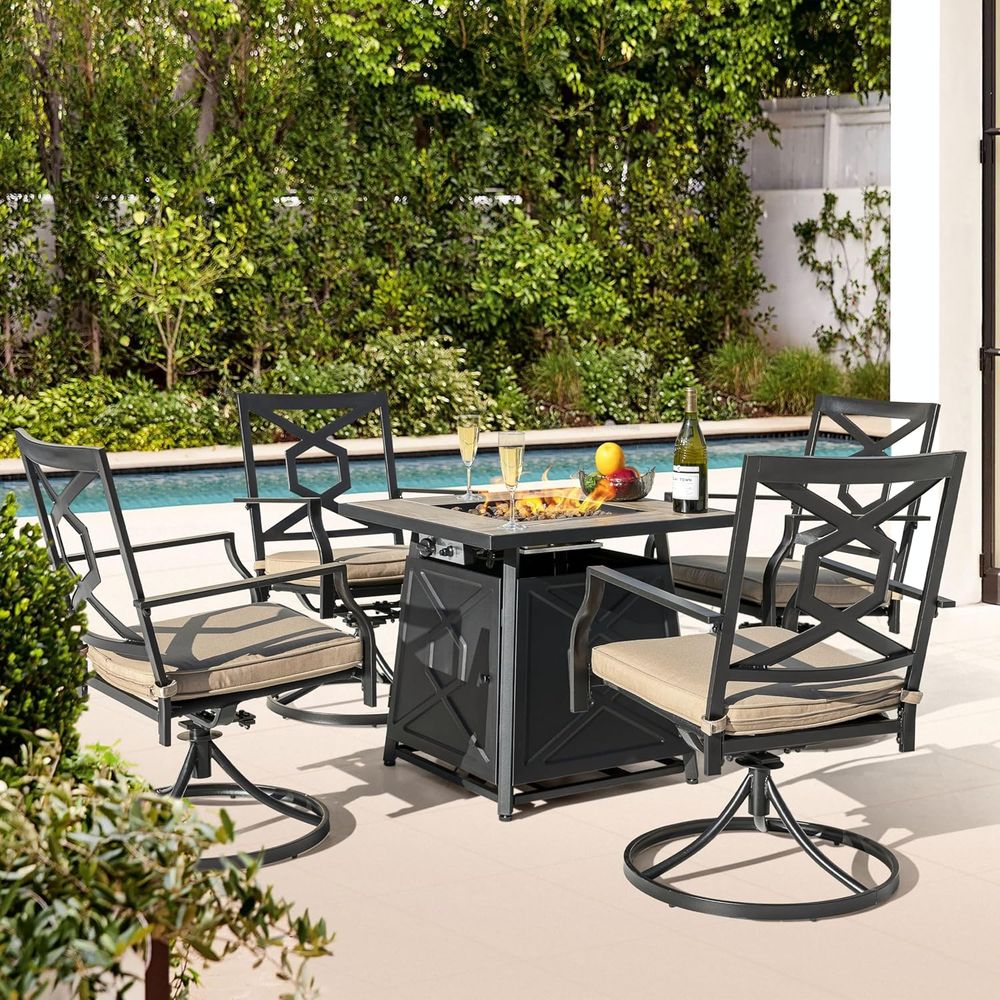5-Piece Outdoor Patio Furnitur - đánh giá và giá Outdoor Furniture Fire Pit Set