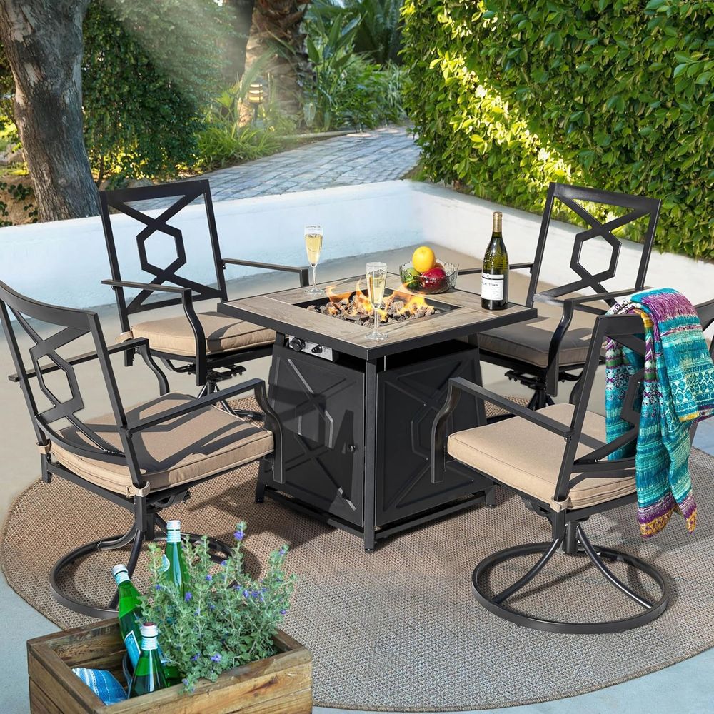 5-Piece Outdoor Patio Furnitur - đánh giá và giá Outdoor Furniture Fire Pit Set