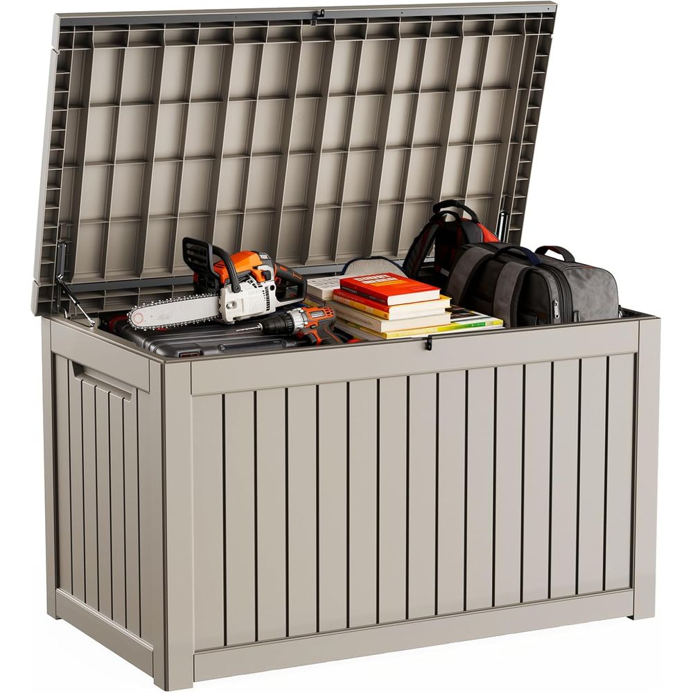 Gray 280 Gallon Weather-Resist - đánh giá và giá Outdoor Furniture With Storage For Cushions
