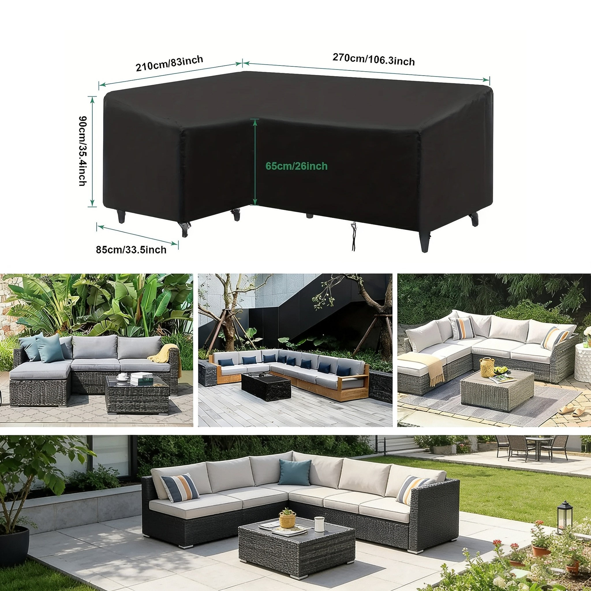 L-shaped Outdoor Sofa Cover, W - đánh giá và giá Outdoor Furniture Varnish