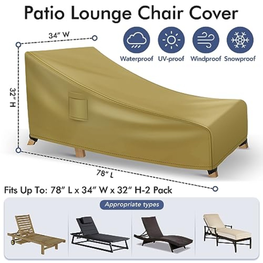 Chaise Lounge Covers Outdoor W - đánh giá và giá Outdoor Furniture Covers Waterproof