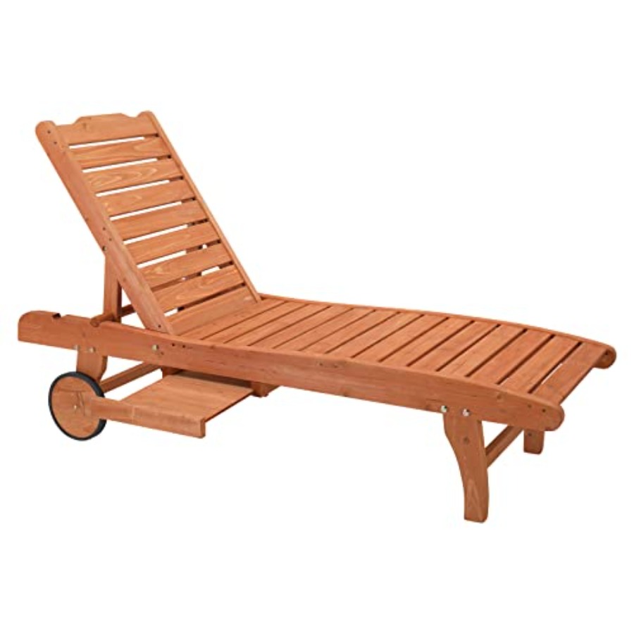 62 Outdoor Wooden Chaise Loung - đánh giá và giá Deck Chair Lounger