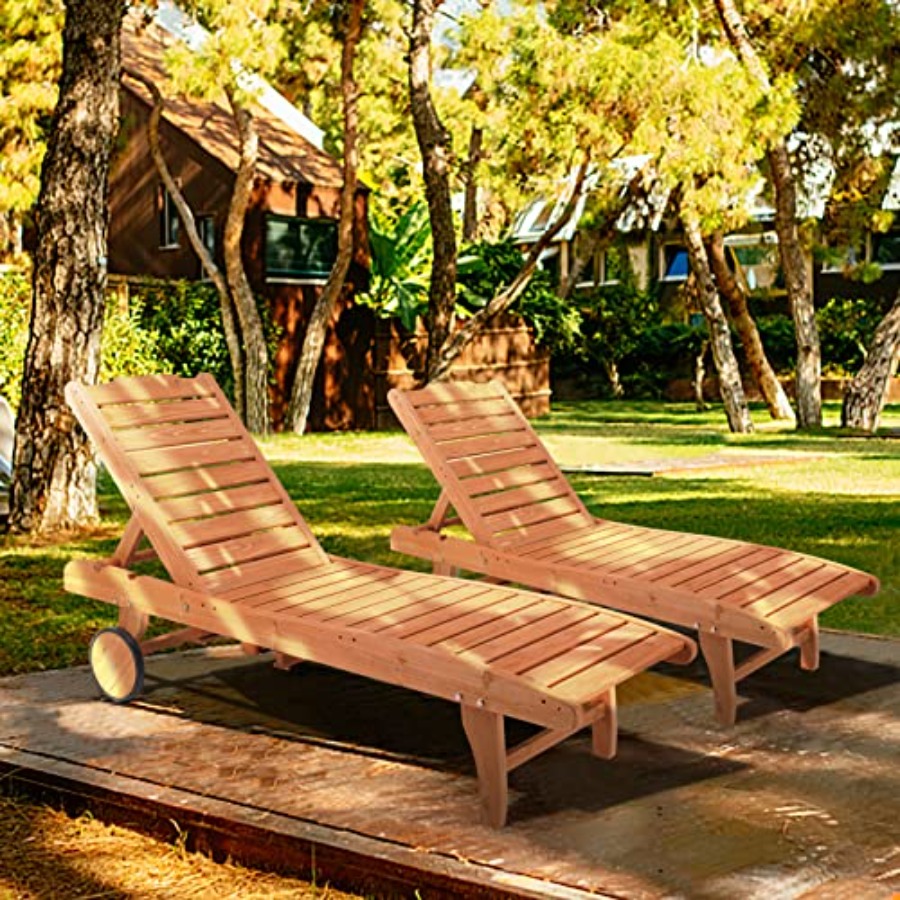62 Outdoor Wooden Chaise Loung - đánh giá và giá Deck Chair Lounger